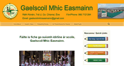 Desktop Screenshot of gaelscoilmhiceasmainn.com