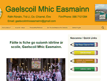 Tablet Screenshot of gaelscoilmhiceasmainn.com